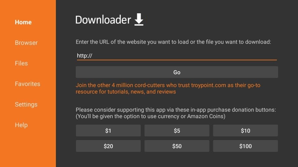 Step 3: Open Downloader